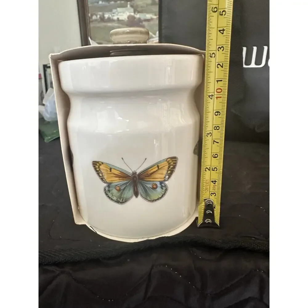 Portmeirion Botanic Garden Harmony 5” Canister Butterfly Made In England